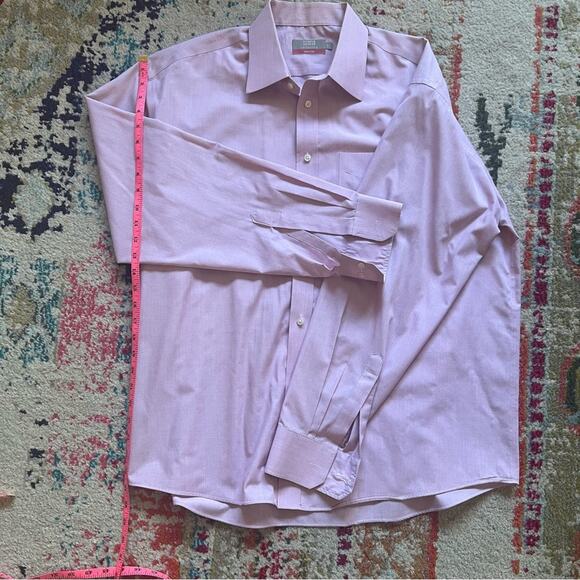Marks & Spencer Non Iron Cotton Pink Button Down - 17.5" - Picture 5 of 9